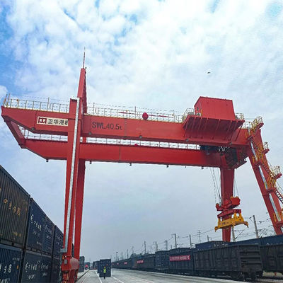 جرثقیل دروازه ای 10 تنی-40 تنی کانتینری سفارشی RMG Rail Mounted