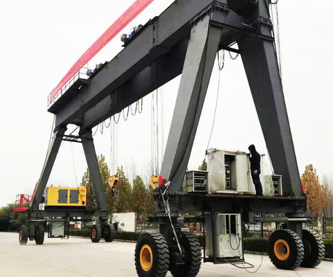 5 - 500 تن ظرفیت کران های RTG کران های دو گره الکتریکی لاستیک لاستیکی