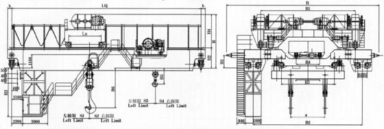 10.5 - 31.5 متر دهانه QDY Foundry Overhead Crane دو پرتو کنترل کابین