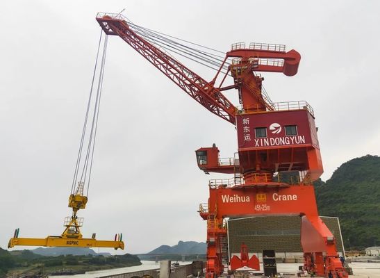 چهار نوع پیوند Mobile Harbor Portal Jib Crane 10t - 25t 45m Boom