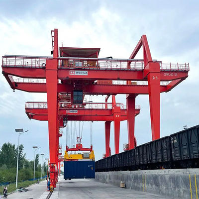 جرثقیل دروازه ای 10 تنی-40 تنی کانتینری سفارشی RMG Rail Mounted