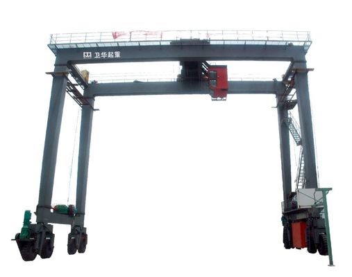 Quayside Launching Container Harbor Crane Port Use Mobile RTG 50 Ton