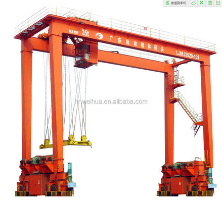Quayside Launching Container Harbor Crane Port Use Mobile RTG 50 Ton