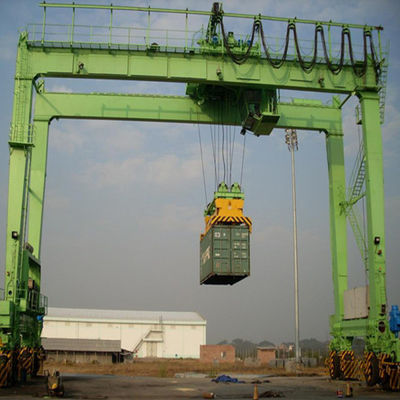 کنترل از راه دور 30M Container Rtg Gantry Crane Wireless
