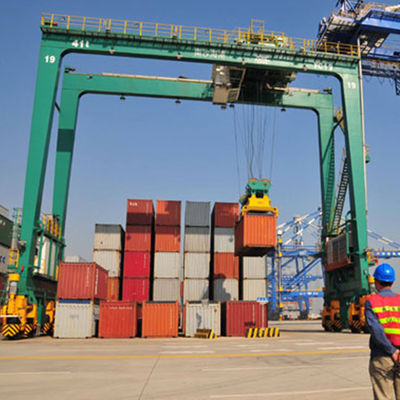 کنترل از راه دور 30M Container Rtg Gantry Crane Wireless